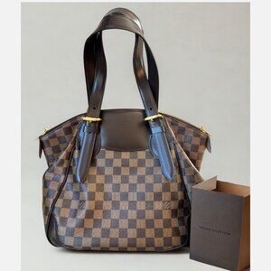 Louis Vuitton Verona MM Damier Ebene Shoulder Bag Brown Authentic